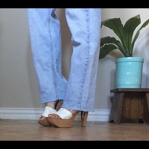 Retro white heels, Candies, US size 8.5